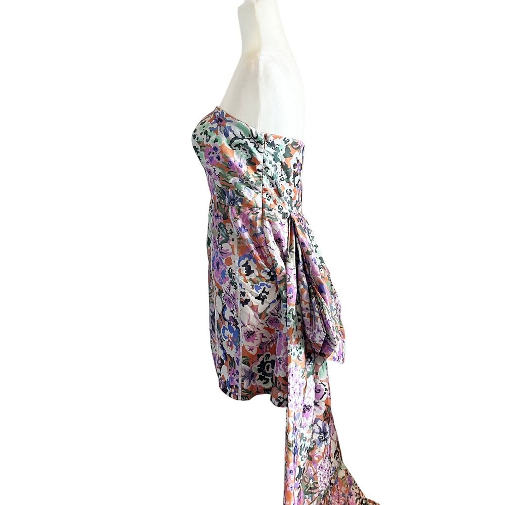 Anthropologie Geisha Designs Strapless Floral Mini Dress Medium  NWT - Picture 7 of 11